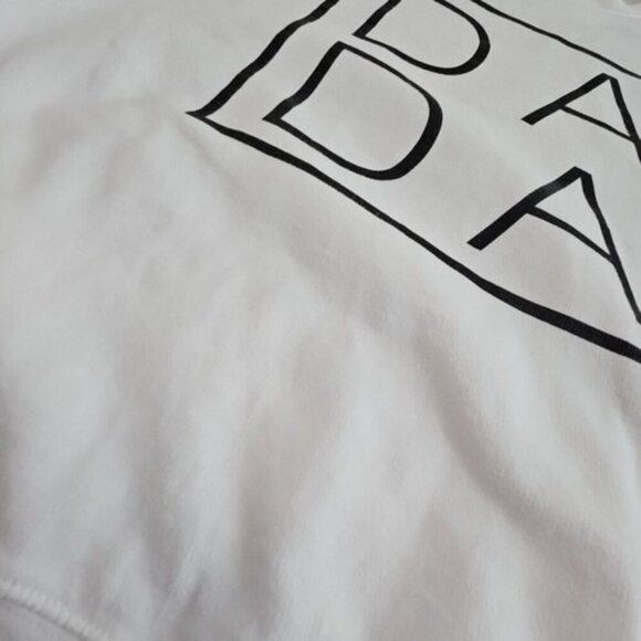 Tultex 340 Sweatshirt Men's Size Large White D A  D A Graphic Y2K Relaxed Fit - Picture 3 of 13